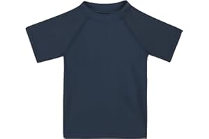 KAKU NANU Boys Rash Guard Short Sleeve Toddler Kids Swim Shirt, Youth UPF 50+ Surfing/Sun Suit