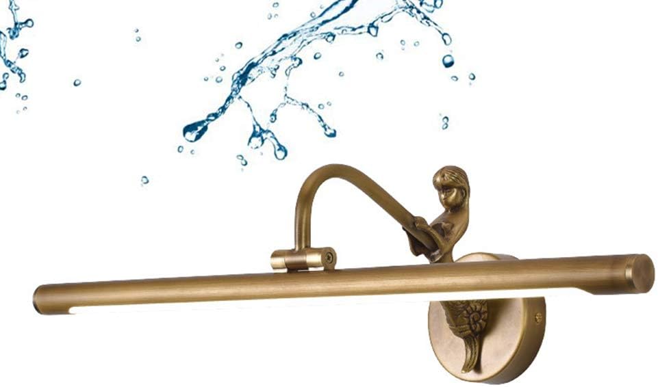 Led Spiegellampe Badleuchte,Rustikale Retro Badlampe Messing Badezimmer