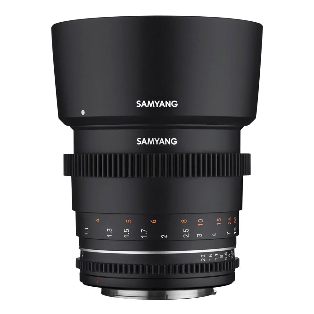 Samyang VDSLR 85mm T1.5 MK2 Manual Focus Cine Lens for Canon EF