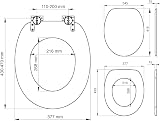 Tiger Blackwash MDF Toilet Seat Soft Close Quiet Adjustable Hinge Black view 7