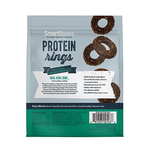 SMARTBONES PROTEIN RINGS WITH REAL DUCK, PUMPKIN AND FLAXSEED, 5 OZ