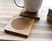 6-Piece Drink Coasters Set - Square Bamboo Coasters with Holder - 3.75 x 3.75 inches