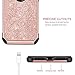 BENTOBEN iPhone Xs Max Case, Bling Glitter Slim Shockproof Two Layer Protective Shiny Girl Women Faux Leather Full Body Soft Bumper Hard PC Phone Cover for Apple iPhone Xs Max 6.5”(2018), Rose Gold