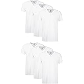 Hanes Mens Undershirt Pack, V-Neck Cotton T-Shirt, Moisture-Wicking Tees for Men, 12-Pack
