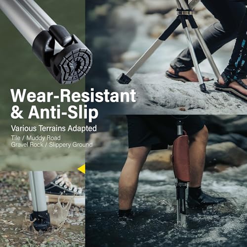 STEP2GOLD Ta-Da Chair Series 2 - Portable Walking Stick, Cane with Seat, Foldable Chair, Hiking Stick, for Camping, Hiking, Lightweight Aluminum, Easy Carry, Anti-Slip