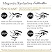 Magnetic Eyelashes Full Eye 3 Magnets Natural Look 3D Premium Quality Soft Thin Handmade No Glue Best Fake Reusable Cruelty Free for Everyday Wear by Perfect Eden