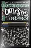 Image de Learn to Create Your Own Chalk Style Notes: Includes White Gel Pens, Chalk Pencils, Black Paper Note Cards and Postcards and an 32 page Instruction B