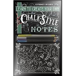 Learn to Create Your Own Chalk Style Notes: Includes White Gel Pens, Chalk Pencils, Black Paper Note Cards and Postcards and an 32 page Instruction B