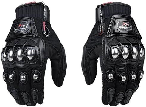 Steel Outdoor Reinforced Brass Knuckle Motorcycle Motorbike Powersports Racing Textile Safety Gloves