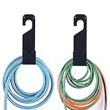 IPELY 2 Pack Hose Holder Hooks Wall Mounted 100 ft. Expandable Heavy Hose Storage Hanger Hooks Holder with 4 Screws