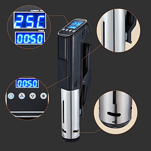 Sous Vide Precision Vacuum Slow Cooker with Thermal Immersion Circulatory Accurate Temperature Digital Timer LED Elegant Display - Thumbnail 2