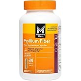 Member's Mark 100% Natural Psyllium Husk Fiber Capsules, Digestive Health, 400 Count (Pack of 1)