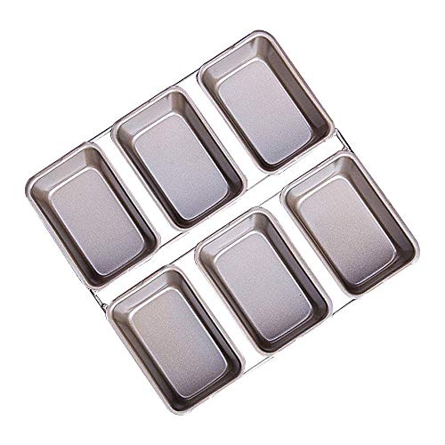 MOGOI Mini Loaf Pan, Non-Stick Carbon Steel Toast Bread Cake Mold, FDA Approved for Oven Baking