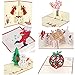 Christmas Cards 3D Pop Up Handmade Holiday Greeting Cards - 6 Cards & Envelopes