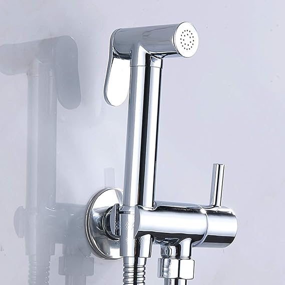 Thermostatic Toilet Bidet Sprayer Set Bathroom Mixer Taps with Hot and