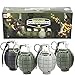 Mighty Gadget 4 Pack of Kids Toys Pretend Play Toy Grenades with Realistic Explosion Sound & Light ( Beautiful Gift Box Package - Random Color)