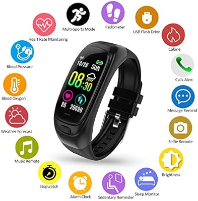 Amazon.com: Fitness Tracker, 32G Flash Disk Fitness Watch ...