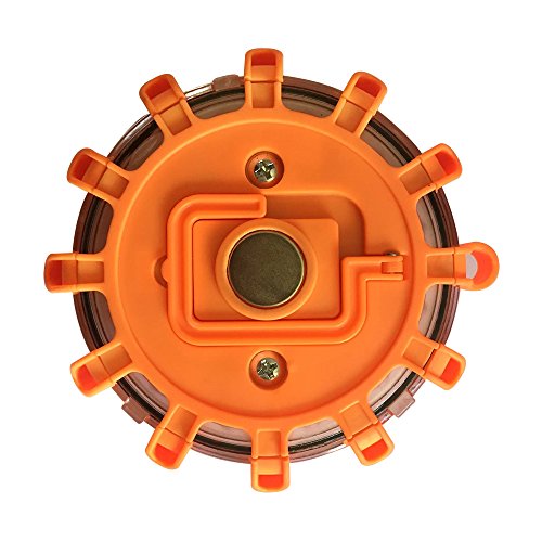 Boli LED Road Flares Emergency Disc Roadside Safety Light Flashing Road Beacon for Car Truck Boat with Storage Bag (Pack of 3) - Thumbnail 2