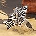 Mokiss 316L Stainless Steel Mens Fierce Black Wolf Skull Head Ring Size 7-13 Punk Jewelry