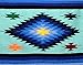 Open Road Goods Mexican Diamond Pattern XL Yoga Blanket - Thick Serape with Stripes - Mint