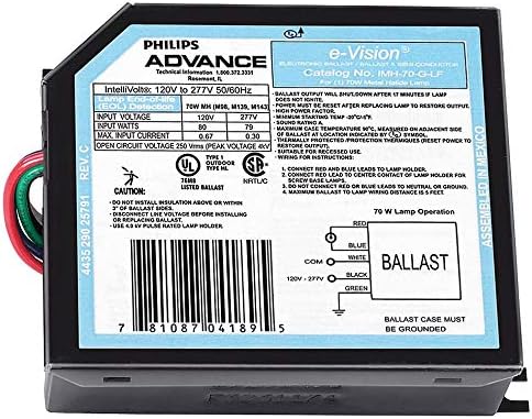 Philips Advance Electronic HID Ballast, M156/C156 ANSI Code, 120/277 Input Voltage, 24 Input Watts - IMH-G20-G-BLS