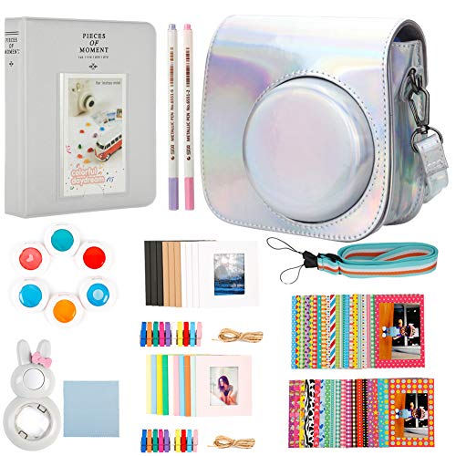 Annle Instax Mini 9 Accessoires dans Une boîte pour FujiFilm Instax Mini 8 / Mini 8 + / Mini 9 Appareil Photo instantané (Shining Silver)