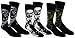 Star Wars Mens Casual Crew Socks 3 Pair Pack (One Size, Dark Side Black)