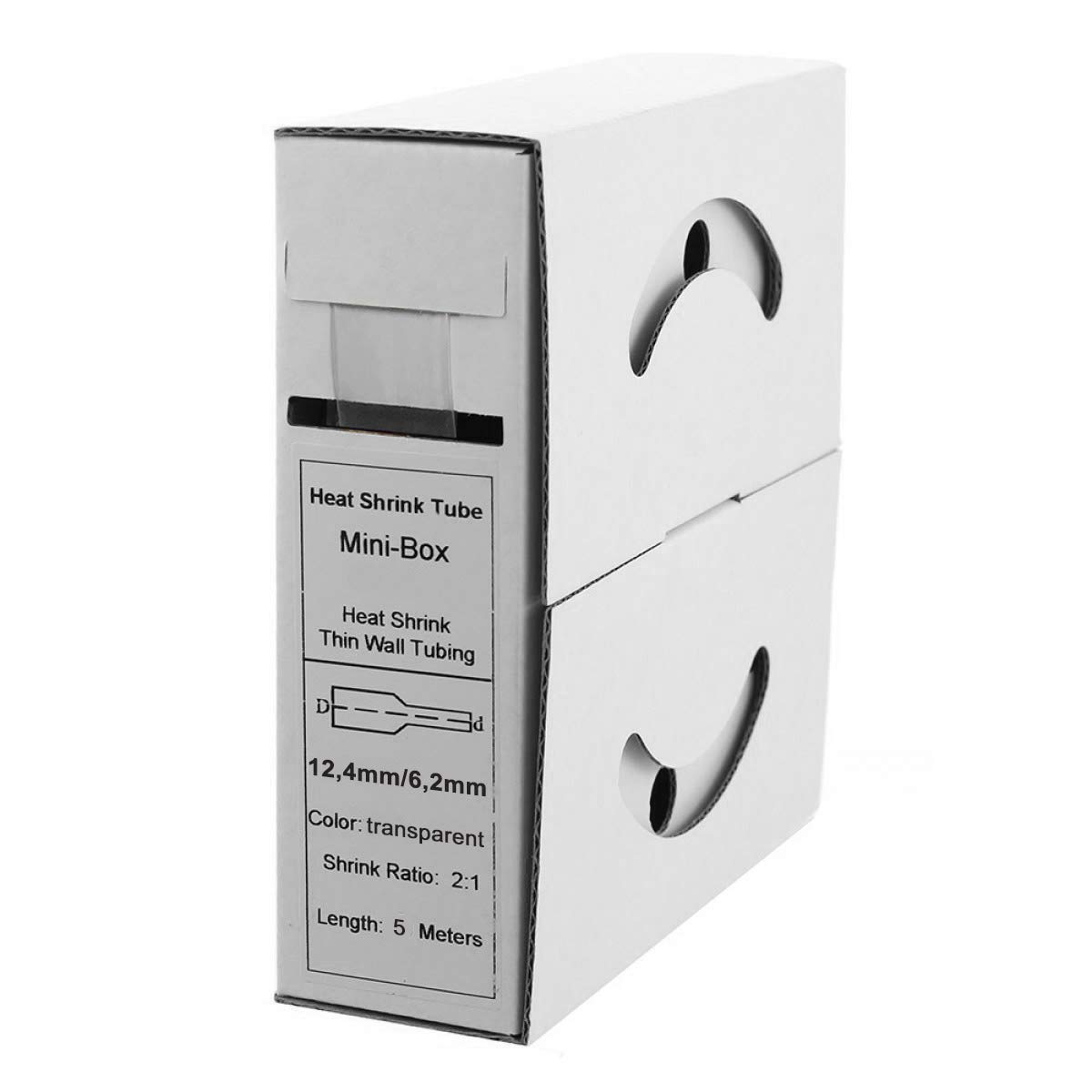 Offgridtec Heat Shrink Tube 5 m 12.7 mm > 6.4 mm Transparent Dispenser Box Workshop Car