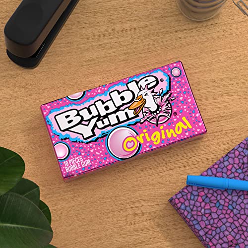 BUBBLE YUM Original Flavor Chewy, Bulk Bubble Gum Packages, 2.82 oz (12 Count, 10 Pieces