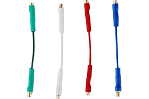 ESPETIO Turntable Cartridge Headshell Wires, OFC Audiophile grade tonearm Cable for Turntable Record Players, Cleaning Brush for Record Needles