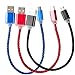 DCFun Micro USB Cable Nylon Braided, USB 2.0 A Male to Micro B Sync & Charging Cable Cord for Android Cellphones & Tablets [3-Pack] 8-inch