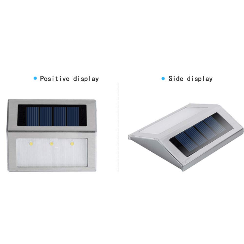 [4 Pack] Solarleuchten/Stufenleuchten für den Außenbereich, Edelstahl