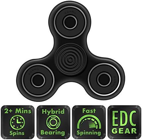 AICRE Hand Spinner Fidget Toy With Premium High Speed Bearings - EDC Focus Toys For Kids & Adults - Tri-Spinner Perfect For Stress Relief, ADHD/ADD, Anxiety, Autism & Sensory - 1-3 Mins Spins!