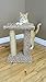 CozyCatFurniture 19 inches Wooden Cat Scratching Furniture with Bed, USA Made Cat Perch, Sisal Rope, Brown Carpetthumb 1