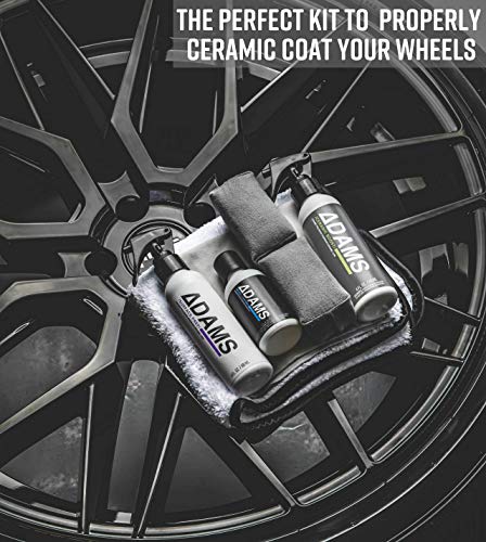 Adam's UV Tracer Ceramic Wheel Coating Complete Kit - Upgraded, Patent Pending UV Technology 9H Hardness Ceramic Coating Formula - Long Lasting Protection That Beads and Repels Water - Thumbnail 6