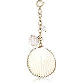 Linsdala Seashell Bag Charm Keychain – Cute Beach Accessories for Women,Beach Ocean Keychain for Handbags,Bikini & Swimwear