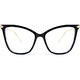 FEISEDY Oversized Cat Eye Glasses Frame Blue Light Blocking Eyewear for Women B2589