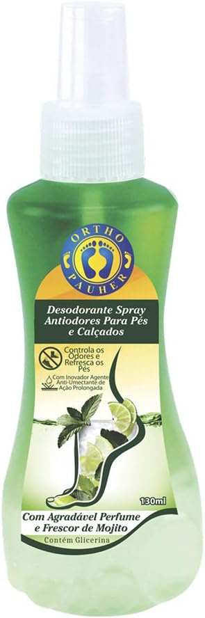 Desodorante Spray Antiodores para Pés e Calçados, Ortho Pauher, Verde, Único