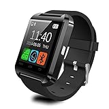 U8 Bluetooth Smart Watch WristWatch Phone with Camera Touch Screen for Android OS and IOS Smartphone Samsung Smartphone (Black)