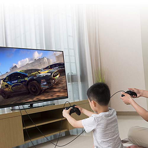 Medvoe Wired Controller for Xbox 360, 7.2 Ft USB Wired Gamepad Joystick Game Remote with Dual-Vibration Turbo, Trigger Buttons for Xbox360, Xbox 360 Slim and PC Windows 7,8,10 - Black