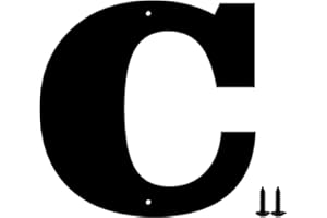 SANSHAOYE 3 Inch House Numbers and Metal Letters for Outdoor Signs – Coated Address Letters for Garden, Door, and Mailbox Decoration, House Letters for Outside with Easy Installation Nail Kit (Letter C)