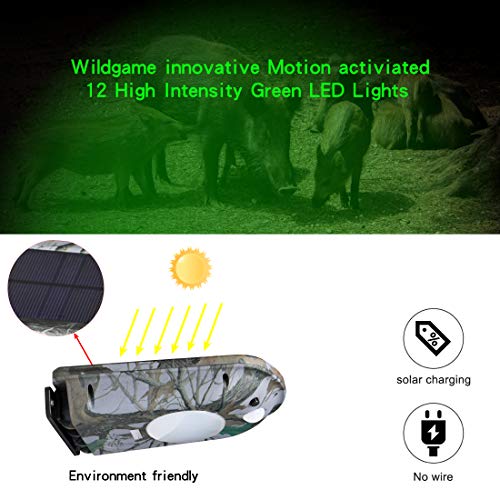 Lilbees Deer Feeder Light Hog Hunting Green Light Spotlight with PIR Motion Sensor for Outdoor Animal Game Feeder IP65 Waterproof