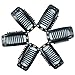 Fani 20Pcs Clips 9-Teeth Snap-Comb Wig Clips with Rubber for Hair Extension Wigs Weft Hairpiece DIY Clips (Black)thumb 2