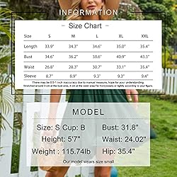 EXLURA Women's 2024 Summer Short Puff Sleeve Casual