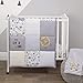 Little Love By Nojo Roarsome Lion, Grey, Yellow, White 3Piece Nursery Mini Crib Bedding Set With Comforter, 2 Fitted Mini Crib Sheets, Yellow, Grey, White, Charcoal