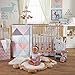 Lolli Living Baby Crib Musical Mobile w/Sparrow & Deers - Knitted Woodland Bird Safari Animal Characters | Hanging Decor w/Electronic Music Box for Newborn & Nursery Bedding/Crib | Baby Girl