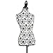 Beautifully Patterned Female Mannequin Torso Dress Form Display W/ Black Tripod Stand