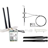 AX210 WiFi 6E M.2 Desktop Card 5400Mbps 6GHz Low Latency Gaming Streaming | WiFi 6E 5400Mbps, M.2 Key A/E (NOT CNVI), Bluetooth 5.3, cables 400mm &ndash; Windows 10/11 64Bit, full kit with brackets