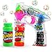 Theefun Transparent Bubble Gun Shooter Blower Machine with LED Lights,Sound Effect,Batteries, and Extra Bottle Refill (Color Random)
