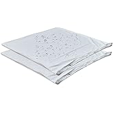 Kingnex 2 Pack Feather Proof Pillow Protectors 20x20 Waterproof Pillow Covers for Square Throw Pillow 20x20